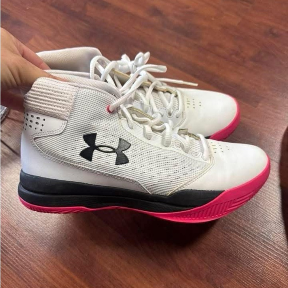 Under Armour Women's White and Pink Athletic Shoes